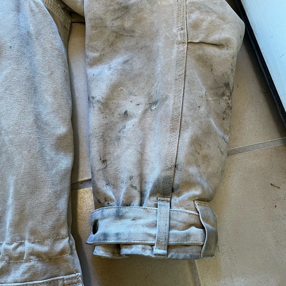 Carhartt Duck Canvas Jacket Coat Medium Tall  Detachable Hood Thrashed Blanket - Picture 5 of 16